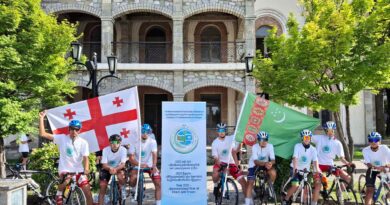 The Embassy of Turkmenistan in Georgia held a bicycle ride on World Bicycle Day