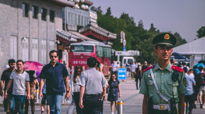 people on street standing