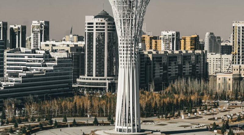 baiterek tower in astana